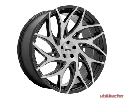 DUB 1PC S260 G.O.A.T. Wheel 26x10 5X115 15mm Brushed Face With Gloss Black Dark Tint Spokes - S260260090+15