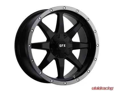 G-FX Wheels TR-14 Matte Black w/Grey Ring Wheel 18x9 5x127/139.7 12 - T14 890-5009-12 BG