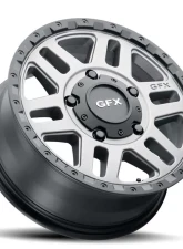 G-FX Wheels Van Wheels MV2 17x8 6x130 60mm Matte Grey with Matte Black Lip                                     - MV2 780-6130-60 GBR - Image 2