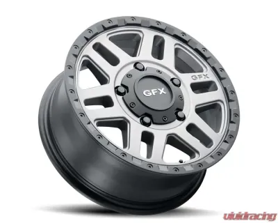 G-FX Wheels Van Wheels MV2 17x8 6x130 60mm Matte Grey with Matte Black Lip - MV2 780-6130-60 GBR