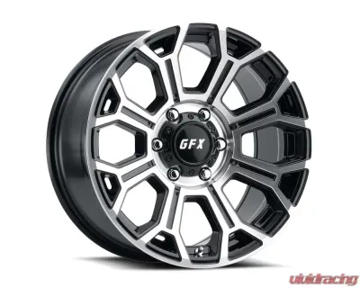 G-FX Wheels Truck Wheels TR-19 17x8.5 6x139.7 0mm Gloss Black Machined Face - T19 785-6139-00 GBMF