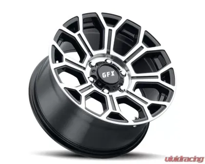 G-FX Wheels Truck Wheels TR-19 17x8.5 6x139.7 0mm Gloss Black Machined Face - T19 785-6139-00 GBMF