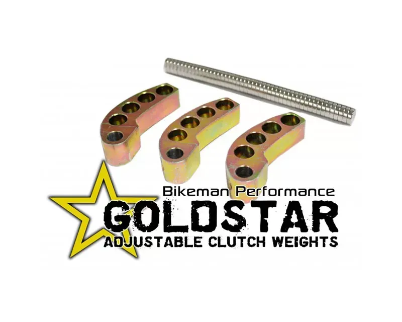Bikeman Performance Goldstar Magnetic Adjustable 72-89 Gram Wide Style Clutch Weights Polaris RZR | Ranger | XP | XP 4 900 | 1000 2011-2018 - 07-GSW-7289
