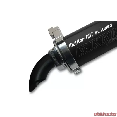 Bikeman Performance Big Mo Exhaust 90-Degrees Ceramic Black Turn-Out - 17-ET-1-SB