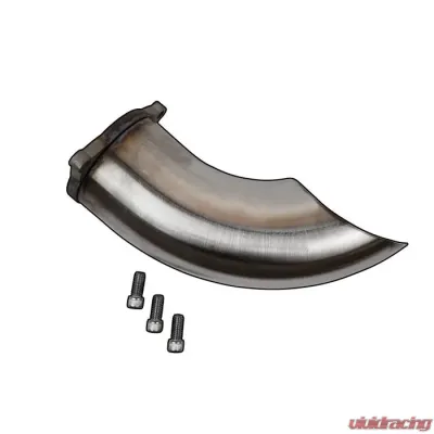 Bikeman Performance Big Mo Exhaust 90-Degrees Bare Stainless Turn-Out - 17-ET-1-SS