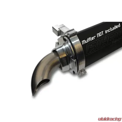 Bikeman Performance Big Mo Exhaust 90-Degrees Bare Stainless Turn-Out - 17-ET-1-SS