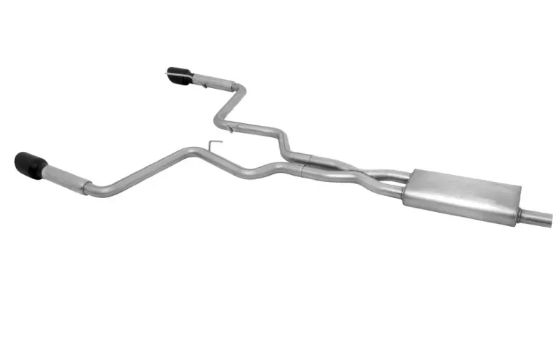Gibson Performance Stainless Black Catback Dual Exhaust System Ford Mustang EcoBoost 2.3L 2015-2022 - 619014-B