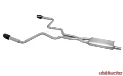 Gibson Performance Stainless Black Catback Dual Exhaust System Ford Mustang EcoBoost 2.3L 2015-2022 - 619014-B