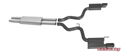Gibson Performance Black Ceramic Catback Dual Exhaust System Ford Mustang 3.7L 2015-2022 - 619015-B