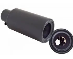 Gibson Performance Black Ceramic Rolled Edge Angle Muffler Quiet Tip Clamp On