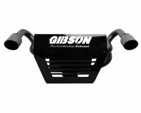 Gibson Performance Black Ceramic Slip-On Dual Muffler Exhaust with 4 Inch Intercooled Slash Tips Polaris RZR XP 1000 2014