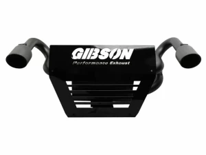 Gibson Performance Black Ceramic Slip-On Dual Muffler Exhaust with 4 Inch Intercooled Slash Tips Polaris RZR XP 1000 2014 - 98015 - Image 5