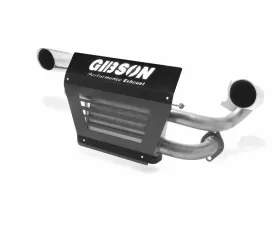 Gibson Performance Stainless Slip-On Dual Muffler Exhaust with 4 Inch Intercooled Slash Tips Can-Am Maverick X3 2017-2022