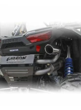Gibson Performance Stainless Slip-On Dual Muffler Exhaust with 4 Inch Intercooled Slash Tips Polaris RZR XP 1000 | RS1 2015-2018                                     - 98021 - Image 2