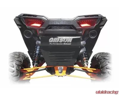 Gibson Performance Black Ceramic Slip-On Dual Muffler Exhaust with 4 Inch Intercooled Slash Tips Polaris RZR XP 1000 | RS1 2015-2017 - 98022