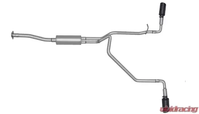 Gibson Performance Stainless Black Elite Catback Dual Extreme Exhaust System Chevrolet Colorado | GMC Canyon Crew Cab 2015-2022 - 65587B