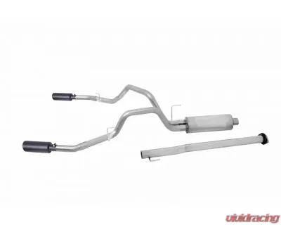 Gibson Performance Black Elite Dual Split Exhaust System Chevrolet Silverado 2500 6.0L 2011-2018 - 65648B