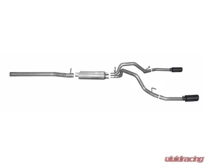 Gibson Performance Black Elite Dual Split Exhaust GMC Sierra Denali Crew Cab 6.2L 2014-2018 - 65673B