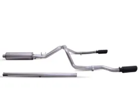 Gibson Performance Exhaust Stainless Black Elite Catback Dual Split Exhaust System Chevrolet Silverado 1500 | GMC Sierra 1500 6.2L Non-Factory Dual Exhaust Crew Cab 2019-2022