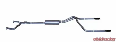 Gibson Performance Black Elite Dual Split Exhaust System Nissan Titan Crew | Ext. Cab 5.6L 2004-2015 - 68200B