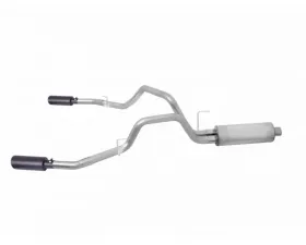 Gibson Performance Black Elite Dual Split Exhaust System Ford F-150 FX2 3.5L Crew Cab Short Bed 2011-2014