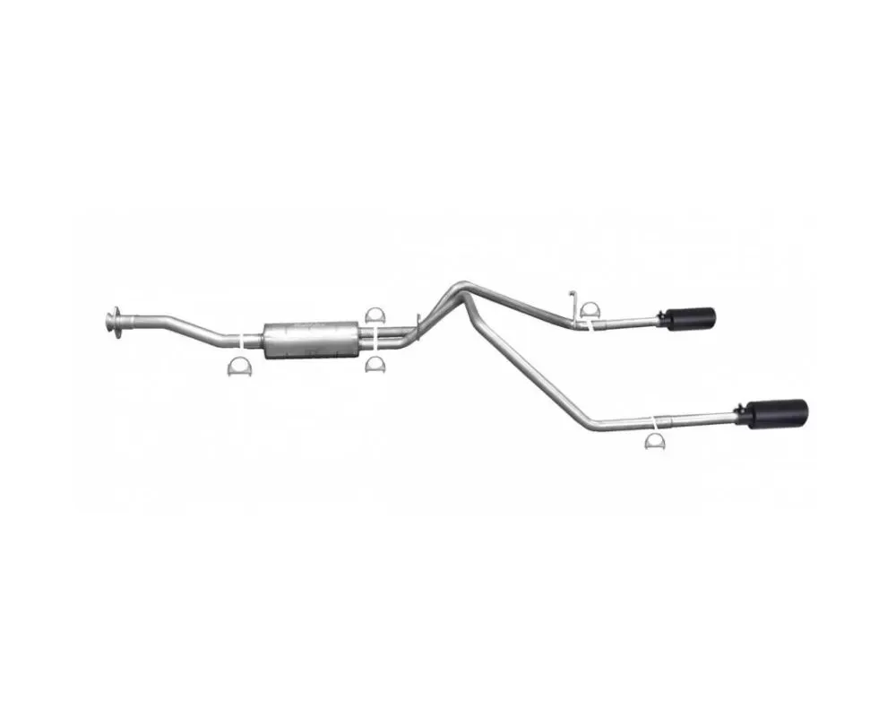 Gibson Performance Black Elite Dual Split Stainless Catback Exhaust Chevrolet Colorado | GMC Canyon Crew Cab 2015-2022 - 65586B
