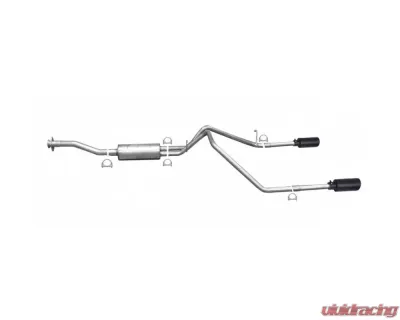 Gibson Performance Black Elite Dual Split Stainless Catback Exhaust Chevrolet Colorado | GMC Canyon Crew Cab 2015-2022 - 65586B
