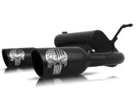 Gibson Performance Black Ceramic Patriot Skull Series Cat-Back Dual Exhaust Jeep Wrangler JL 3.6L 2018-2022