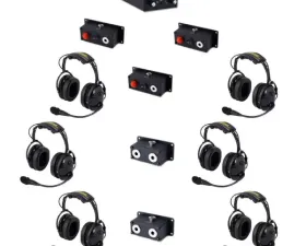 Rugged Radios RRP800 Fire/Safety Intercom Dual Radio 6 Place Plus Pump Panel Fire Truck Kit