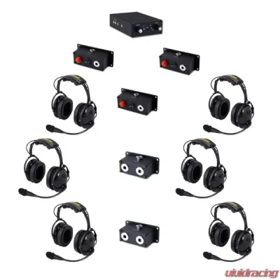 Rugged Radios RRP800 Fire/Safety Intercom Dual Radio 6 Place Plus Pump Panel Fire Truck Kit - 800-6P-OTH-PP