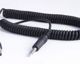 Rugged Radios Firecom Style 5 Foot Headset Coil Cord