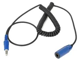 Rugged Radios Coiled Offroad Headset to Intercom Extension Cable