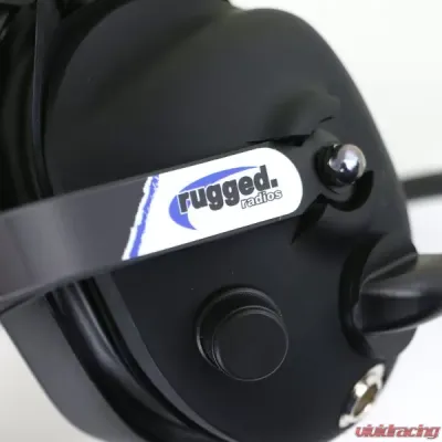 Rugged Radios Rubberized 2-Way Radio with PTT & Volume Control Headset - H43-BLK-K