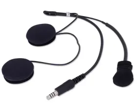 Rugged Radios IMSA with M102 Military Mic & Speakers Wired Open Face Helmet Kit