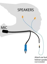 Rugged Radios Flex Boom & 3.5mm Ear Bud Jack Offroad Helmet Kit                                     - HK-OF - Image 2
