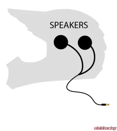 Rugged Radios 3.5mm Mono Plug Velcro Mount Speakers - HKP-SPK-MONO