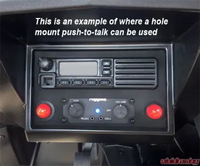 Rugged Radios Hole Mount PTT 1 Foot Straight Cable - PTT-HM-SC-12