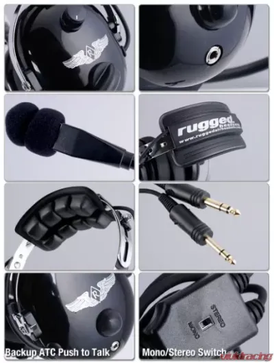 Rugged Radios RA900 Stereo General Aviation Pilot Headset - RA900