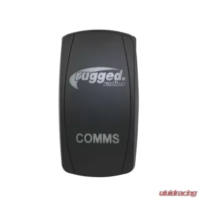 Rugged Radios Waterproof with Logo & Comms Label Rocker Switch - SW-RS-COM
