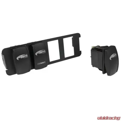 Rugged Radios Waterproof with Logo & Comms Label Rocker Switch - SW-RS-COM