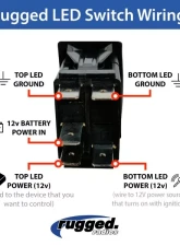 Rugged Radios Waterproof with Logo & Comms Label Rocker Switch                                     - SW-RS-COM - Image 4