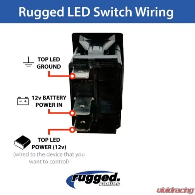 Rugged Radios Waterproof with Logo Rocker Switch - SW-RS-R