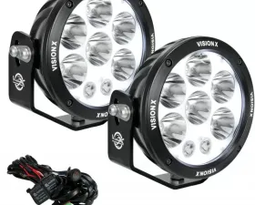 Vision X Lighting Pair 6.7? ADV LED Light Cannon Series With Amber Halo