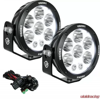 Vision X Lighting Pair 6.7? ADV LED Light Cannon Series With Amber Halo - 1236216