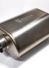 Ticon Industries 2.5" Titanium Race Muffler (Oval 12" OAL)                                     - 116-06313-0100 - Image 2
