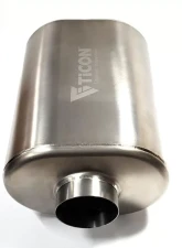 Ticon Industries 2.5" Titanium Race Muffler (Oval 17" OAL)                                     - 116-06323-0100 - Image 2