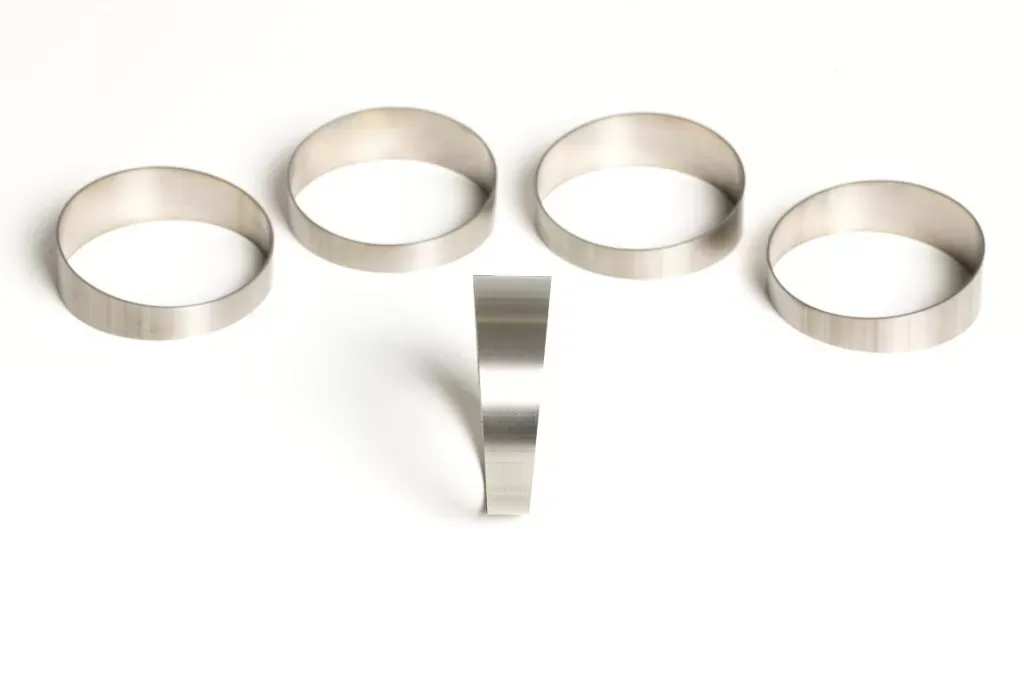 Ticon Industries 1.5" Titanium Pie Cut - 1.7D Tight Radius - 1.2mm/.047" Wall - 5 Pack (45 Degreetotal) - 109-03801-0014