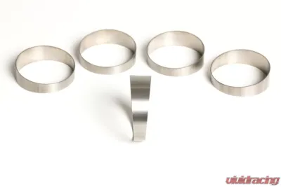 Ticon Industries 2.5" Titanium Pie Cut - 1.5D Loose Radius - 1.2mm/.047" Wall - 5 Pack (45 Degreetotal) - 109-06301-0004