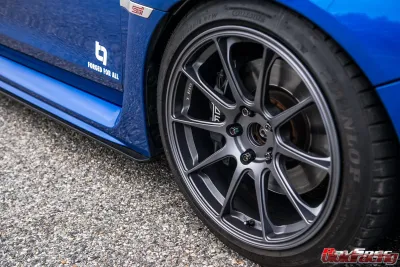 Subaru WRX STI 2008+ Wheel Set Titan 7 T-R10 18x10 | 18x10 5x114.3 Satin Titanium - T7-STI-TR10-18x10-18x10-ST