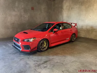 Subaru WRX STI 2008+ Wheel Set Titan 7 T-R10 18x10 | 18x10 5x114.3 Satin Titanium - T7-STI-TR10-18x10-18x10-ST